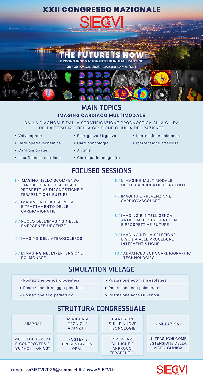 XXII Congresso Nazionale SIECVI - Giardini Naxos (ME), 28-30 maggio 2026 - locandina v2